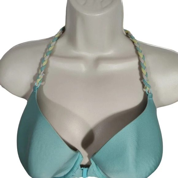 Victorias Secret Demi Bra Blue Women Size 36DD Underwire Lightly Lined Padded - Picture 2 of 8